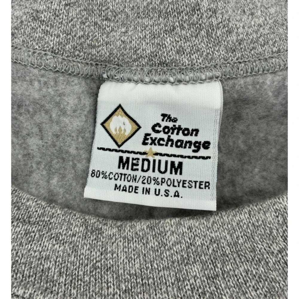 Vintage 90s‎ SMU Mustangs Crewneck Sweatshirt Medium USA Made Gray College NCAA